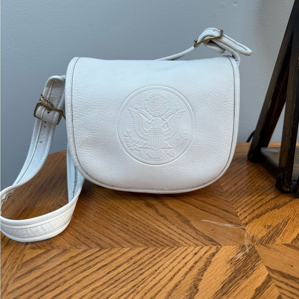 UNICORN 🦄 Super Rare Small Coach Federal Bag ERROR STAMP in white